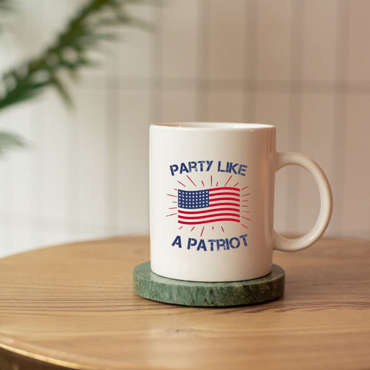 Patriotic Ceramic Mug - Celebrate Freedom - 11oz & 15oz - CHILL T-SHIRT
