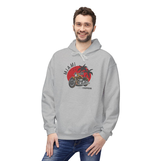 Miami Choppers Unisex Heavy Blend™ - Retro Motorcycle Design for Road Trip Enthusiasts Hooded Sweatshirt