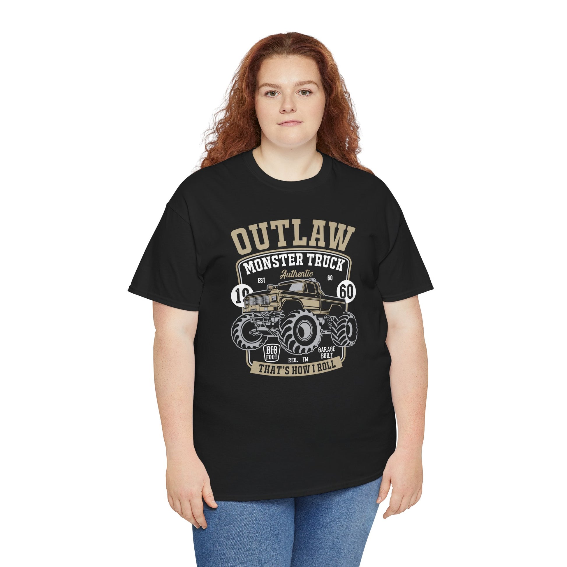 Outlaw Monster Truck Unisex Heavy Cotton Tee - That's How I Roll T-Shirt - CHILL T-SHIRT