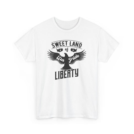 Unisex Heavy Cotton Tee - 'Sweet Land of Liberty' Graphic T-Shirt - CHILL T-SHIRT