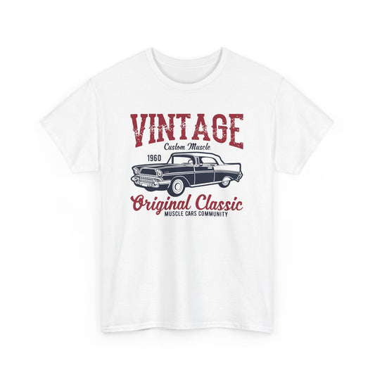 Vintage Classic Muscle Car Unisex Heavy Cotton Tee T-Shirt - CHILL T-SHIRT