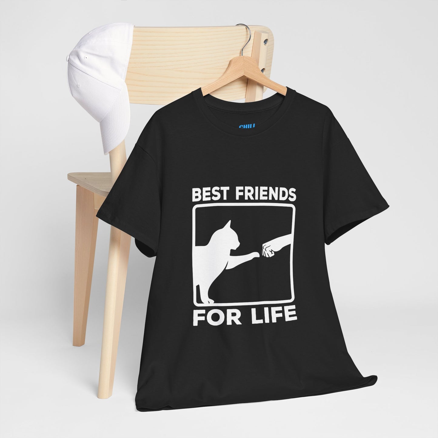 Funny Catlover "Best Friends For Life" Unisex Heavy Cotton Tee