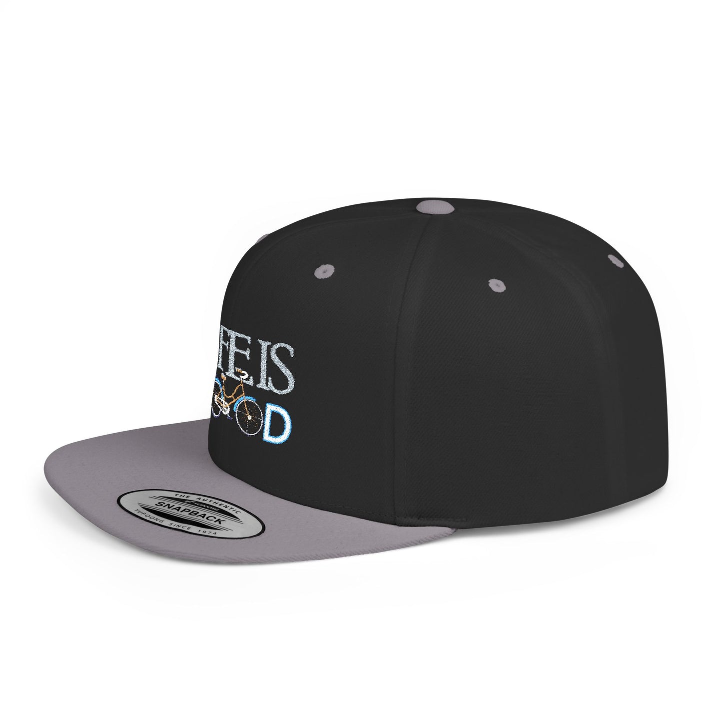 Life is Good Flat Bill Snapback Hat for Cycling Enthusiasts
