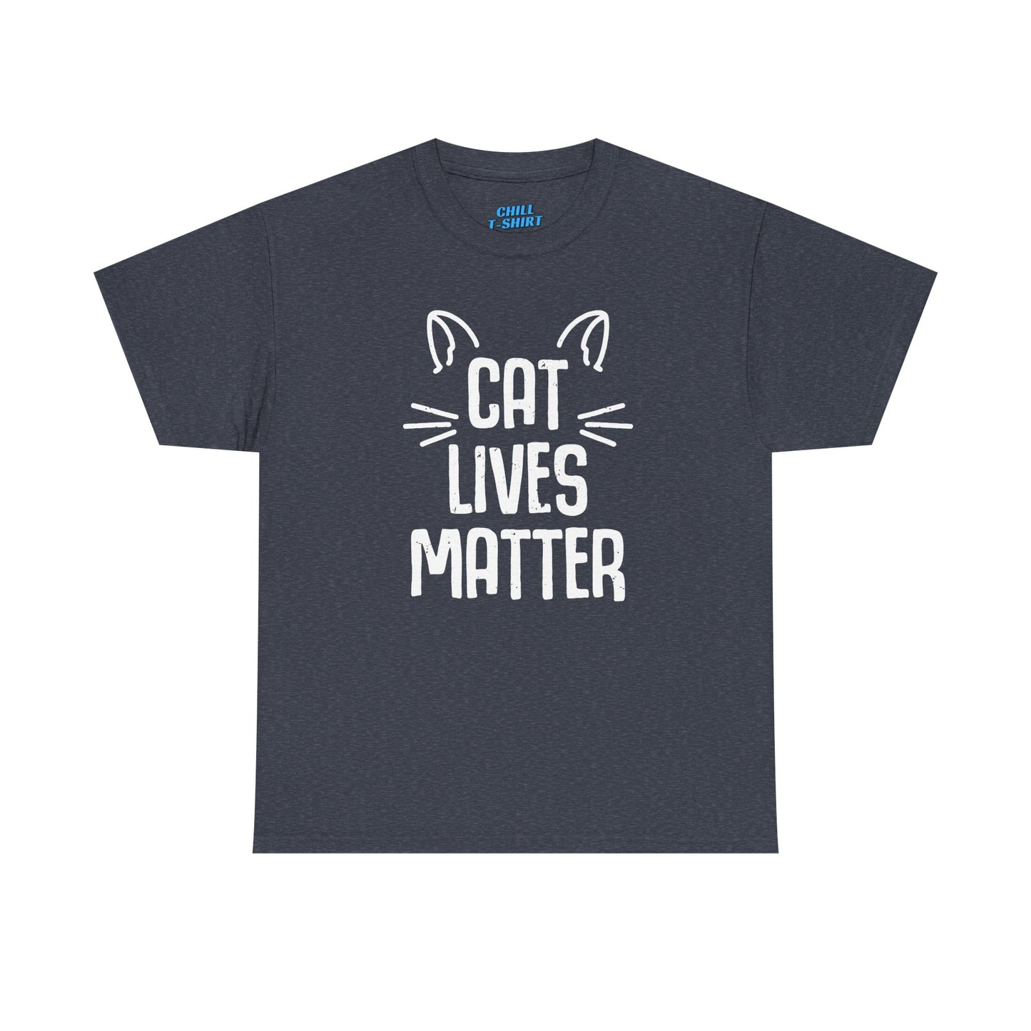 Unisex Heavy Cotton Tee - 'Cat Lives Matter' Tee for Cat Lovers