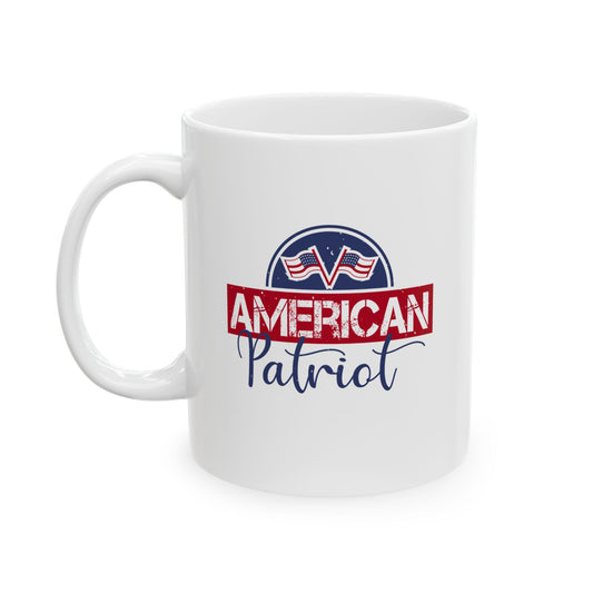 Patriotic Ceramic Mug - 11oz & 15oz, Perfect for Independence Day & Celebrations - CHILL T-SHIRT