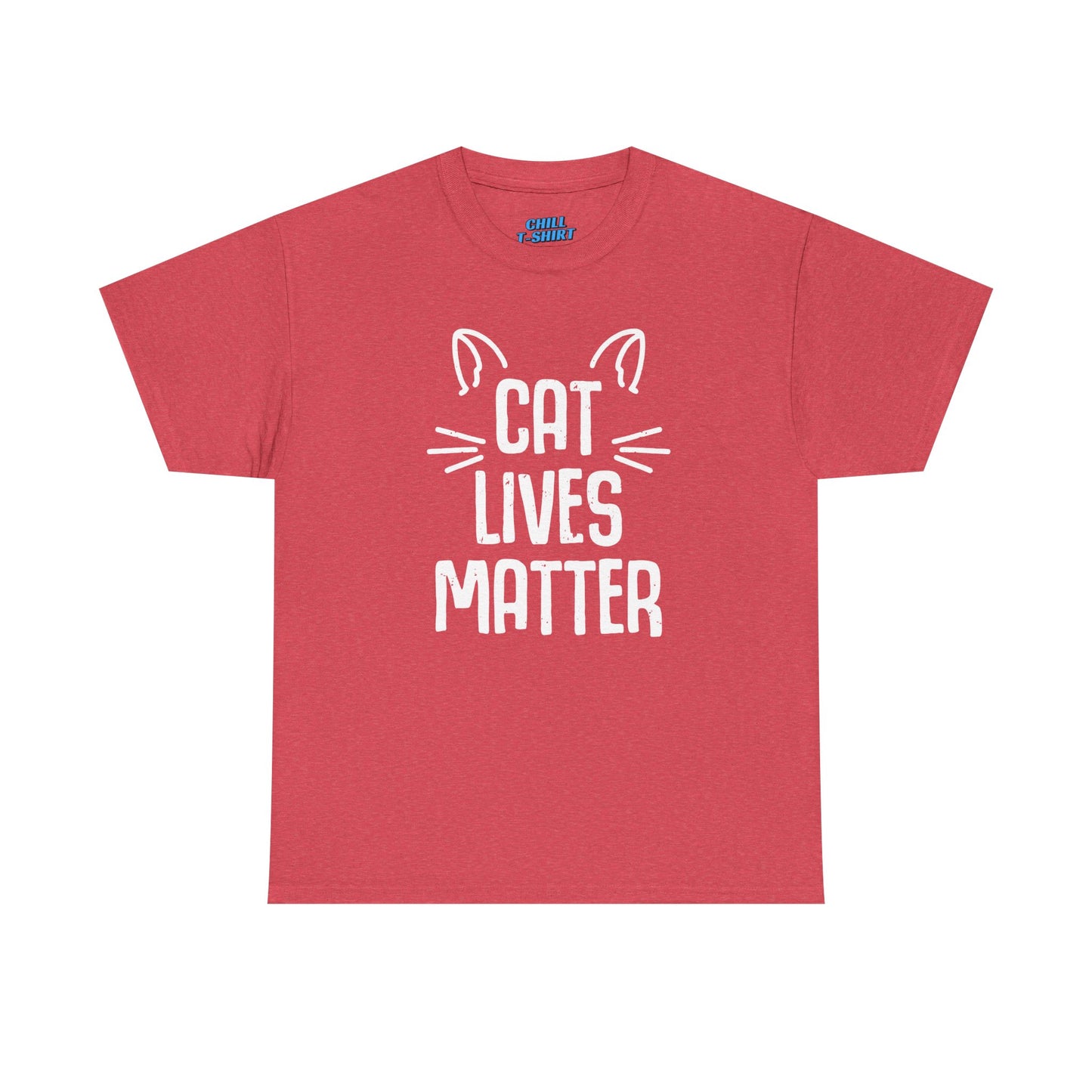 Unisex Heavy Cotton Tee - 'Cat Lives Matter' Tee for Cat Lovers