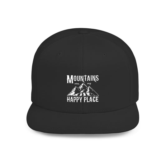 Mountain Adventures Snapback Hat - "Mountains My Happy Place"