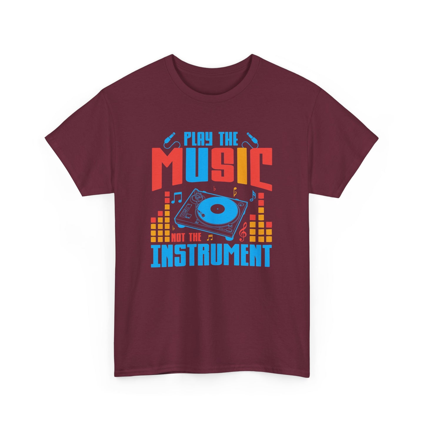 "Play the Music Instrument" Unisex Heavy Cotton Tee - Music Lover's T-Shirt for Musicians and Fans - CHILL T-SHIRT