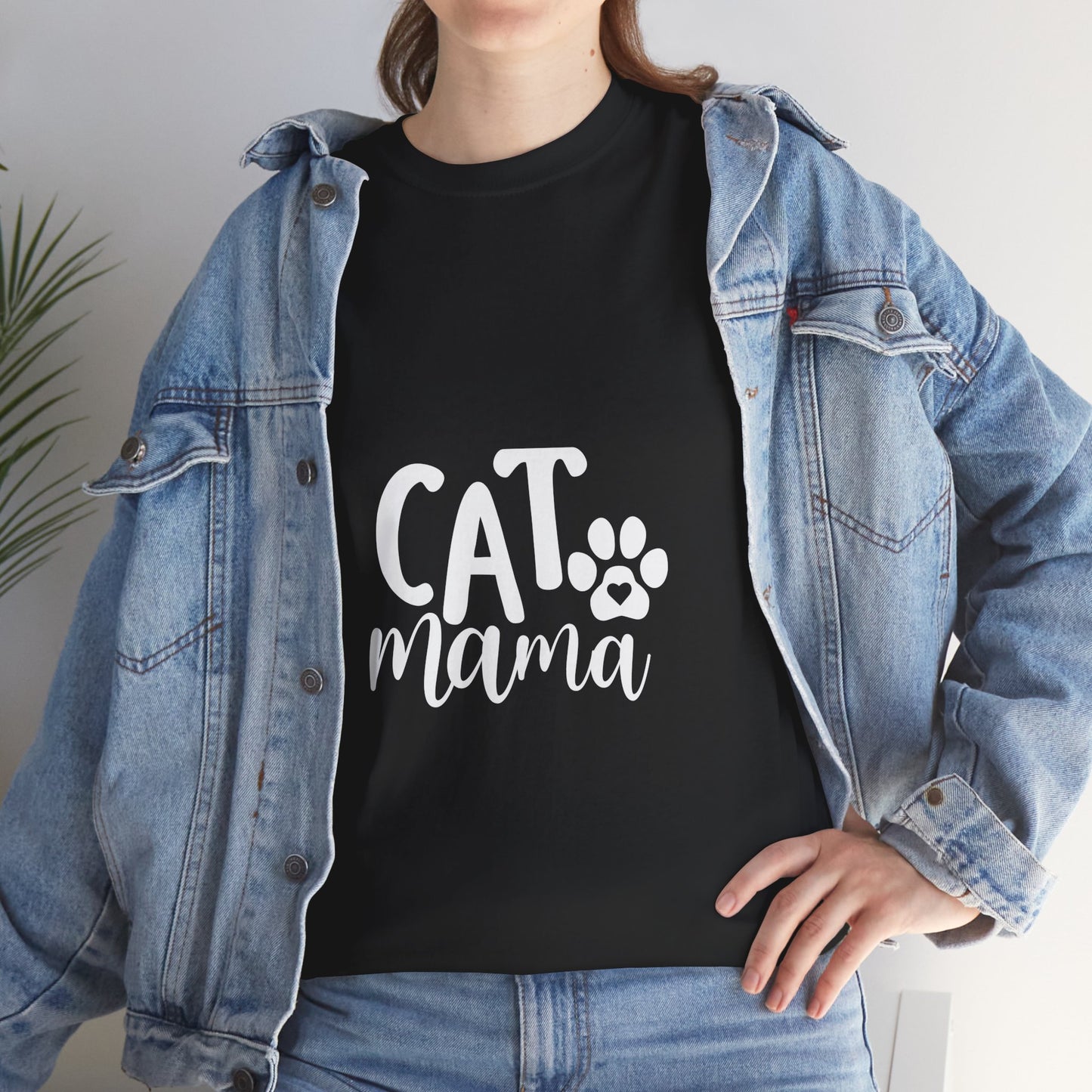 Cat Mama Unisex Heavy Cotton Tee - Perfect Gift for Cat Lovers