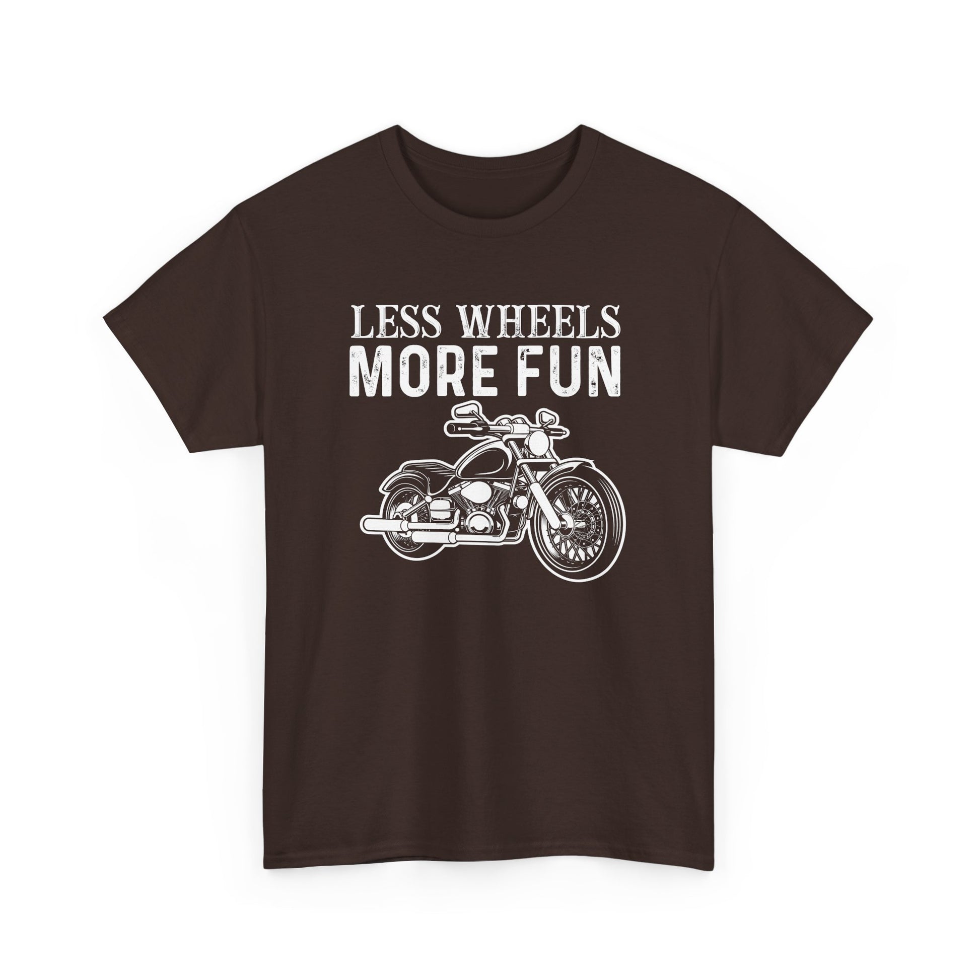 "Less Wheels More Fun" Unisex Heavy Cotton Tee T-Shirt - CHILL T-SHIRT