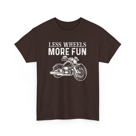 "Less Wheels More Fun" Unisex Heavy Cotton Tee T-Shirt - CHILL T-SHIRT