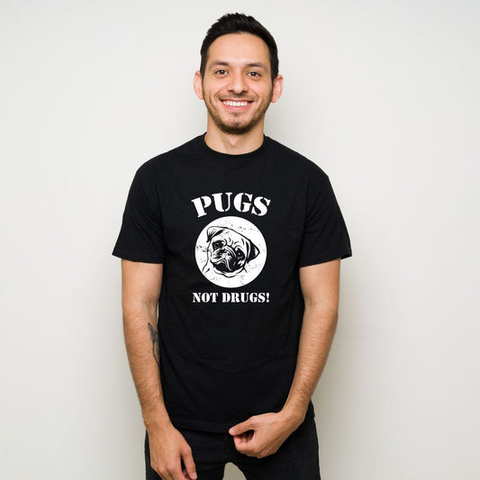 Pugs Not Drugs Unisex Heavy Cotton Tee - Funny Dog Lover T-Shirt