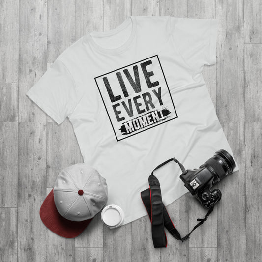 Live Every Moment Unisex Heavy Cotton Tee - Inspirational Quote T-Shirt