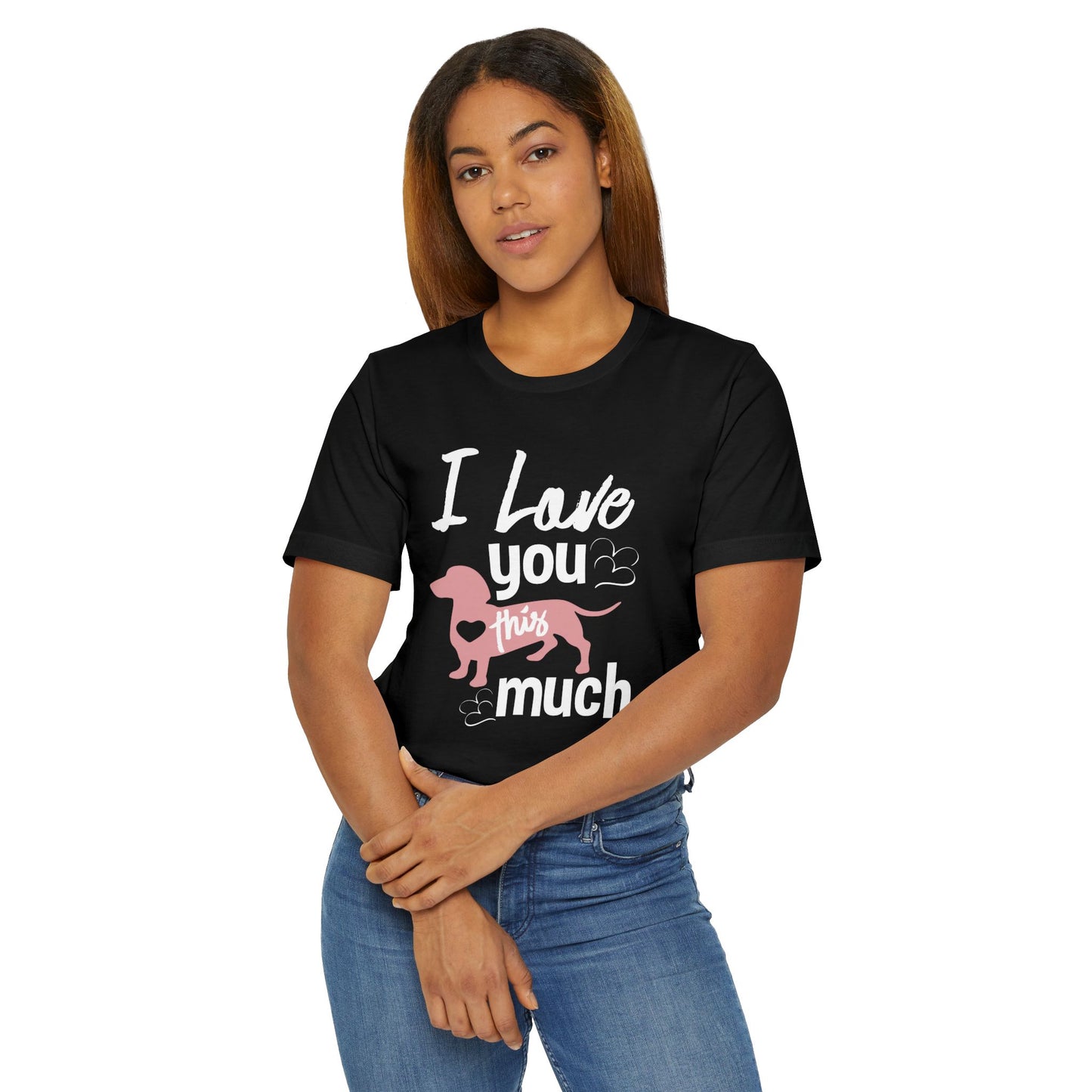 I Love You This Much Dog T-Shirt | Unisex Heavy Cotton Tee